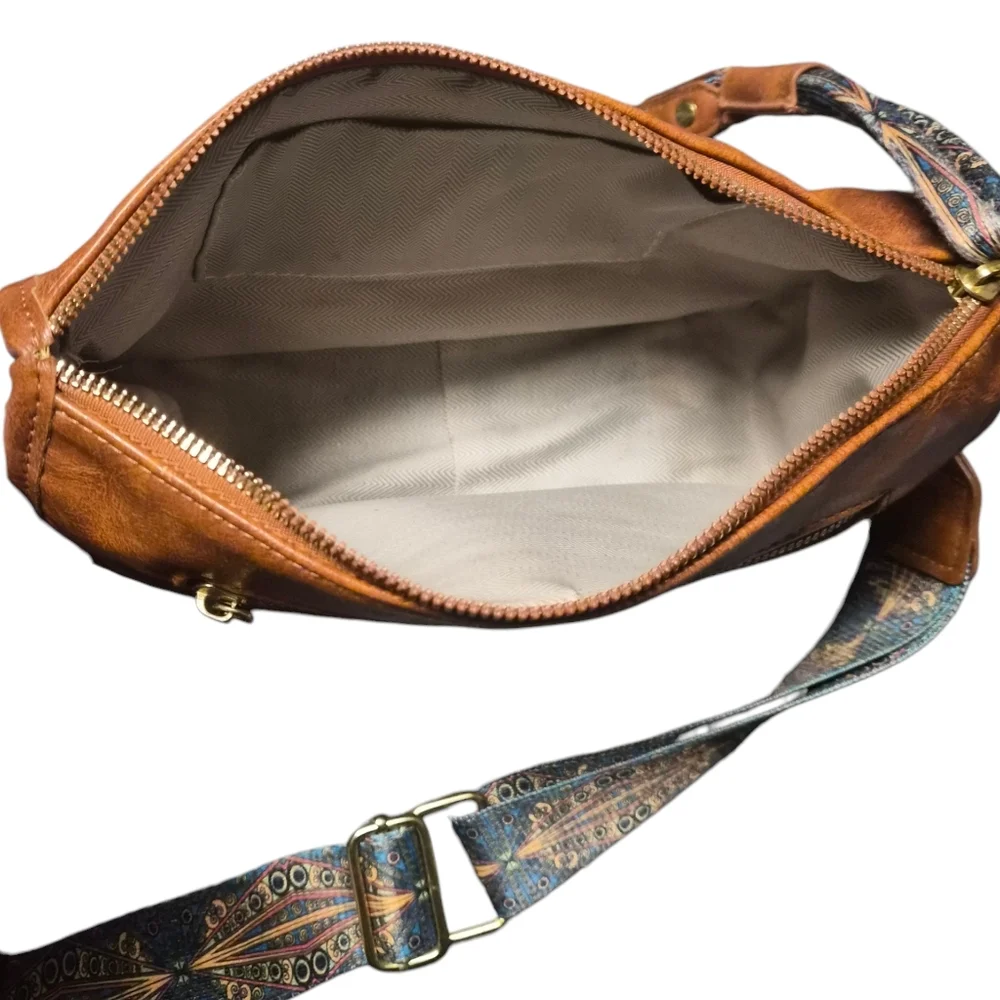 Chala Faux Leather Crossbody Bag with Charms - Picture 2 of 8